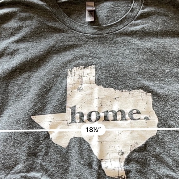 Gray Texas “Home.” Short sleeve tshirt - Picture 4 of 6